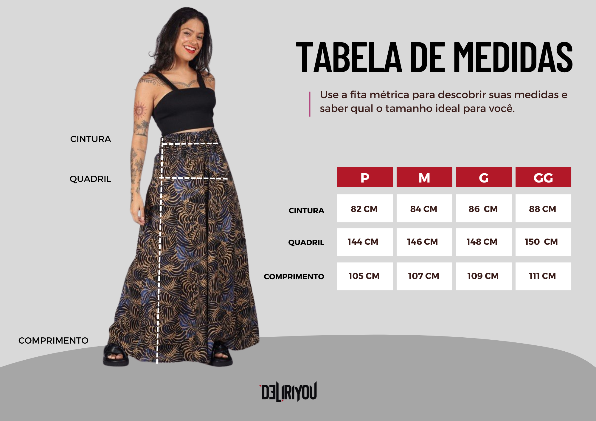 Tabela de medidas