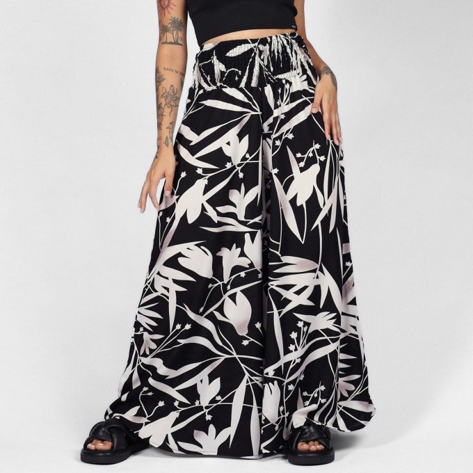 Calça Pantalona Botânica