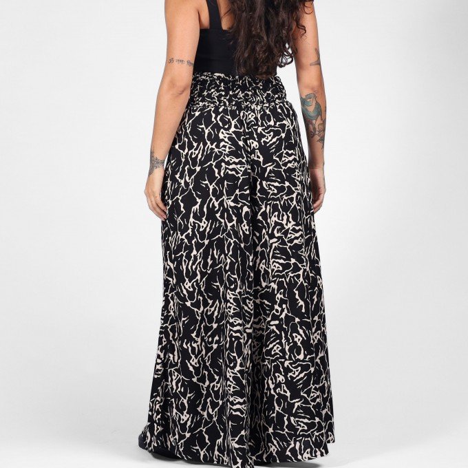 Calça Pantalona Black Abstrata