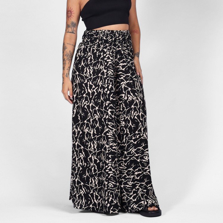 Calça Pantalona Black Abstrata