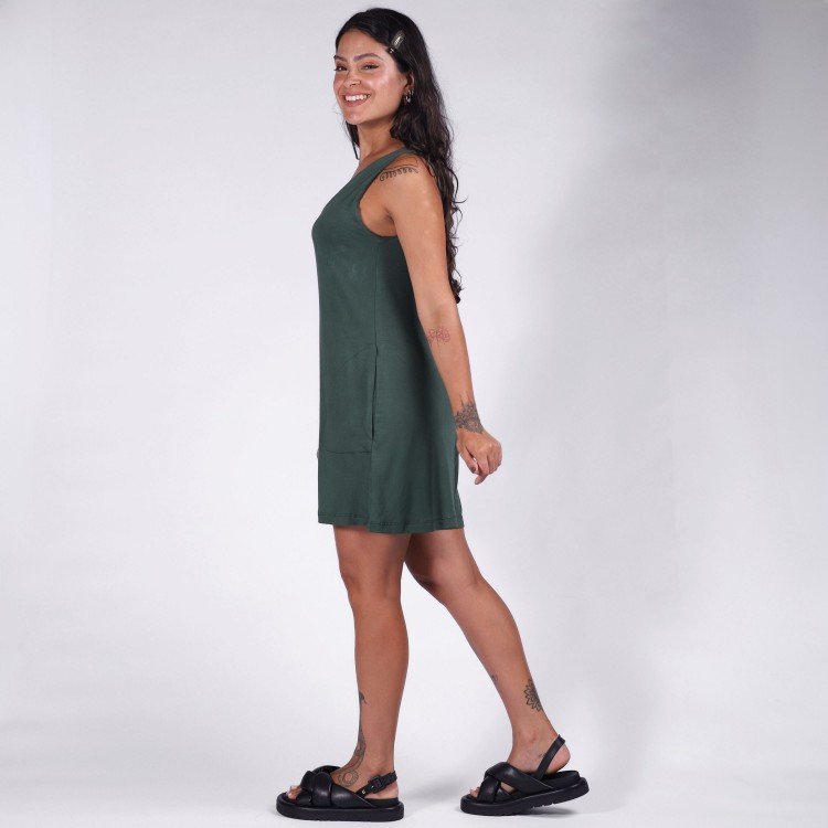 Macaquinho Verde Casual Gola V