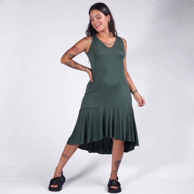 Vestido Verde Mullet