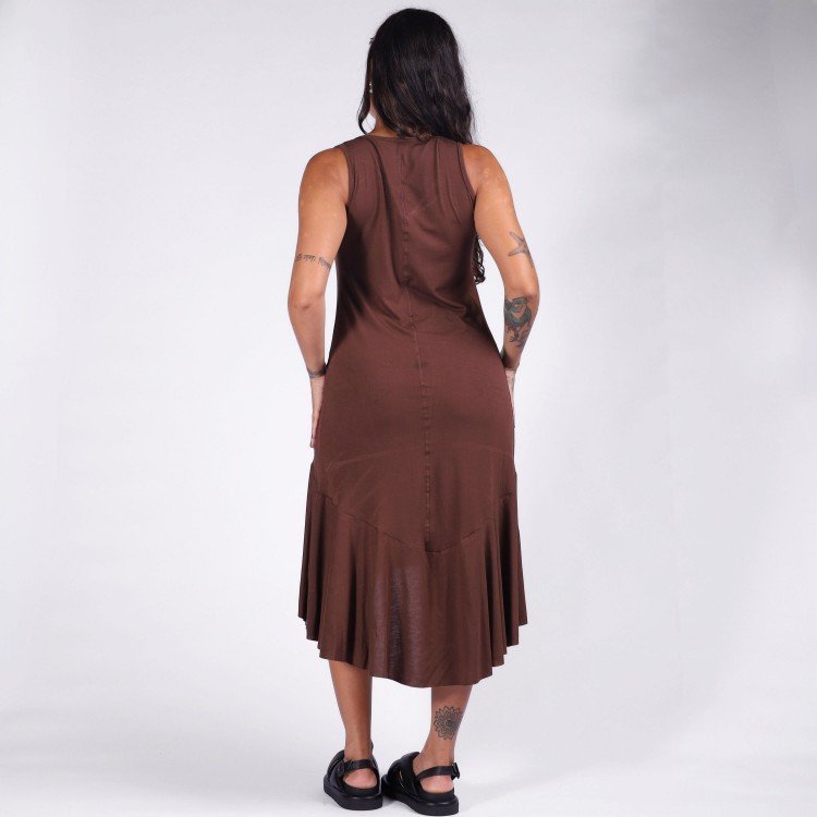 Vestido Marrom Mullet