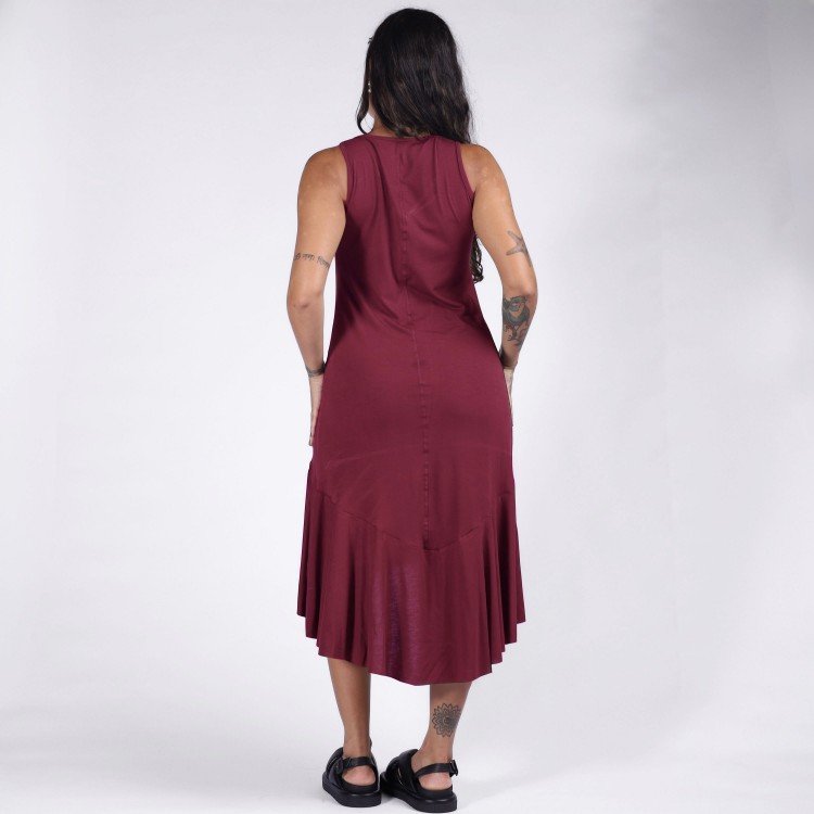 Vestido Vinho Mullet