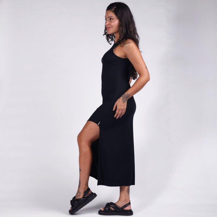 Vestido Midi Canelado Urban Fenda