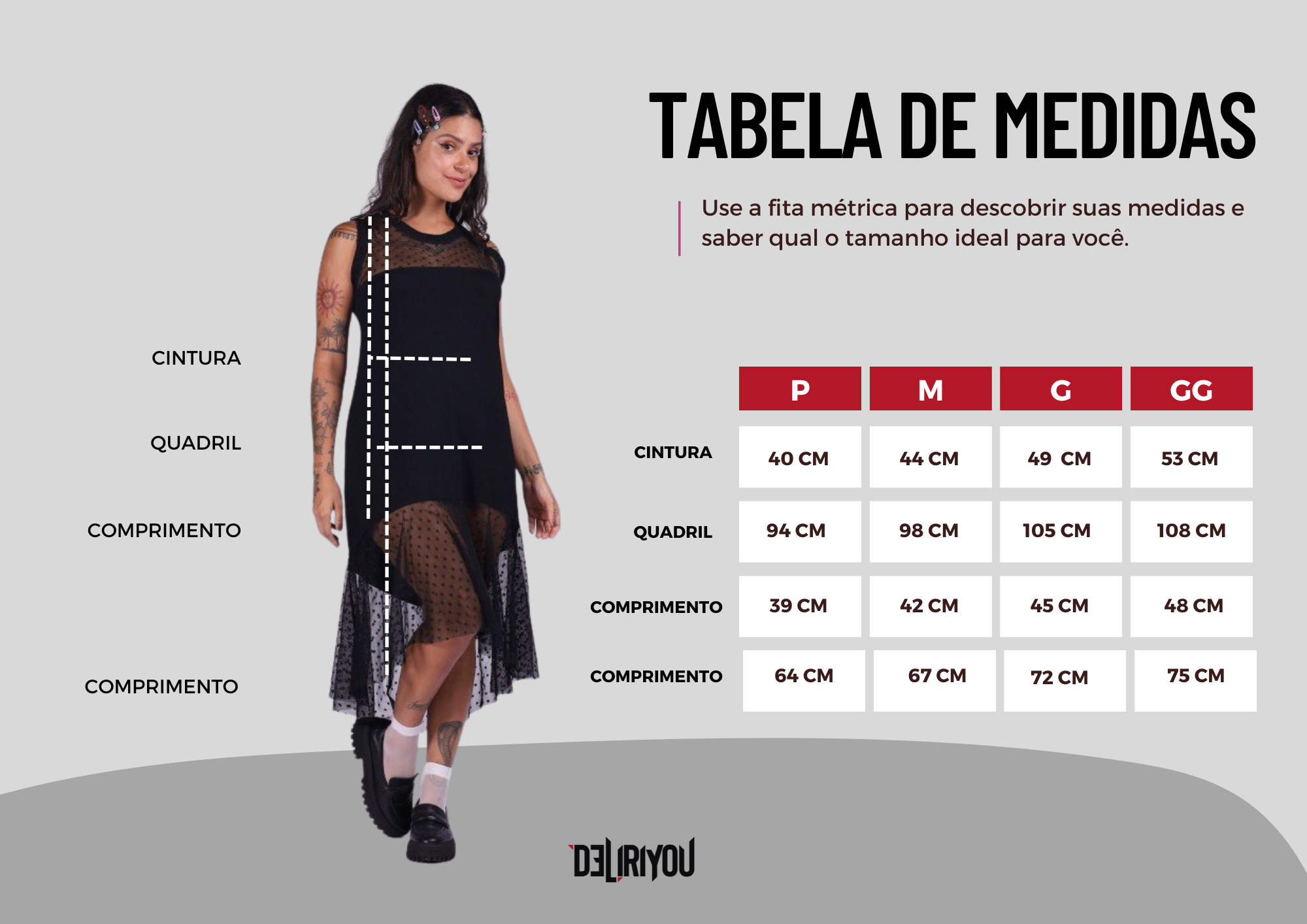 Tabela de medidas