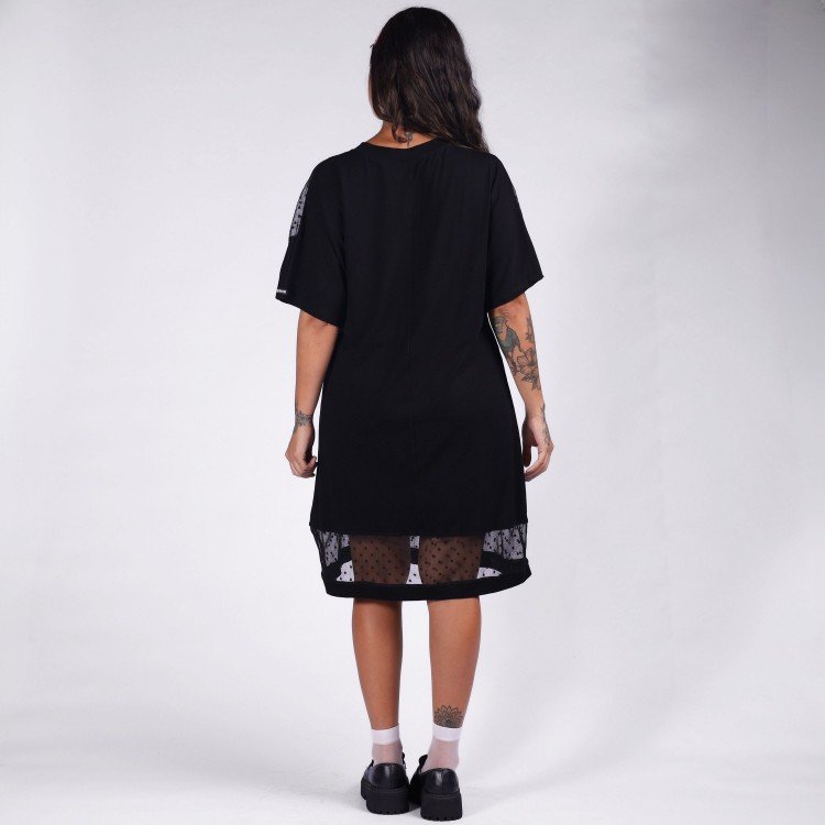 Vestido T-Shirt Tule Dot
