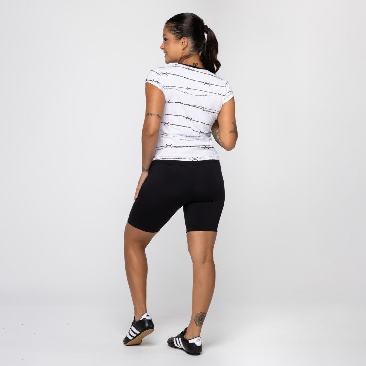 Blusa Baby Look Arame Farpado