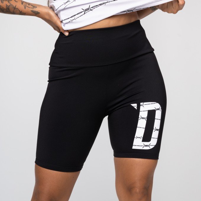 Biker Short Black D Arame Farpado