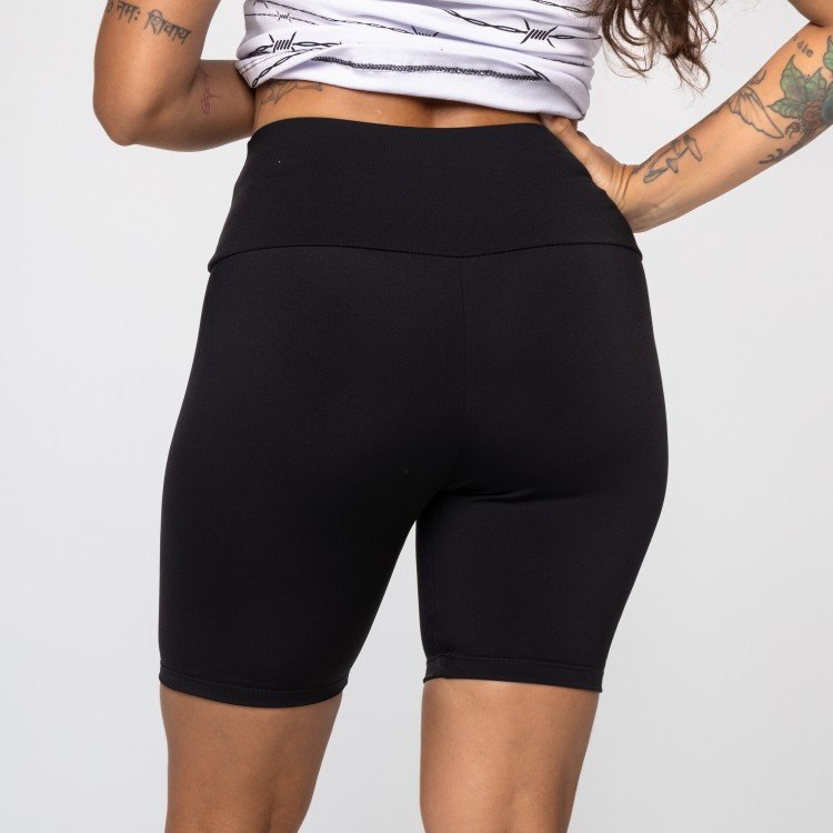 Biker Short Black D Arame Farpado