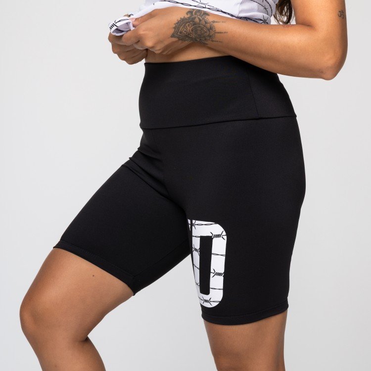 Biker Short Black D Arame Farpado