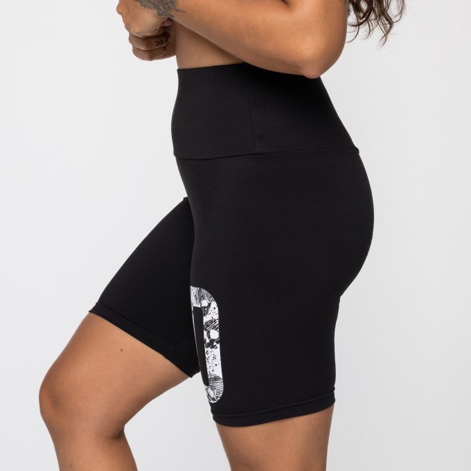 Biker Short Black D Skull