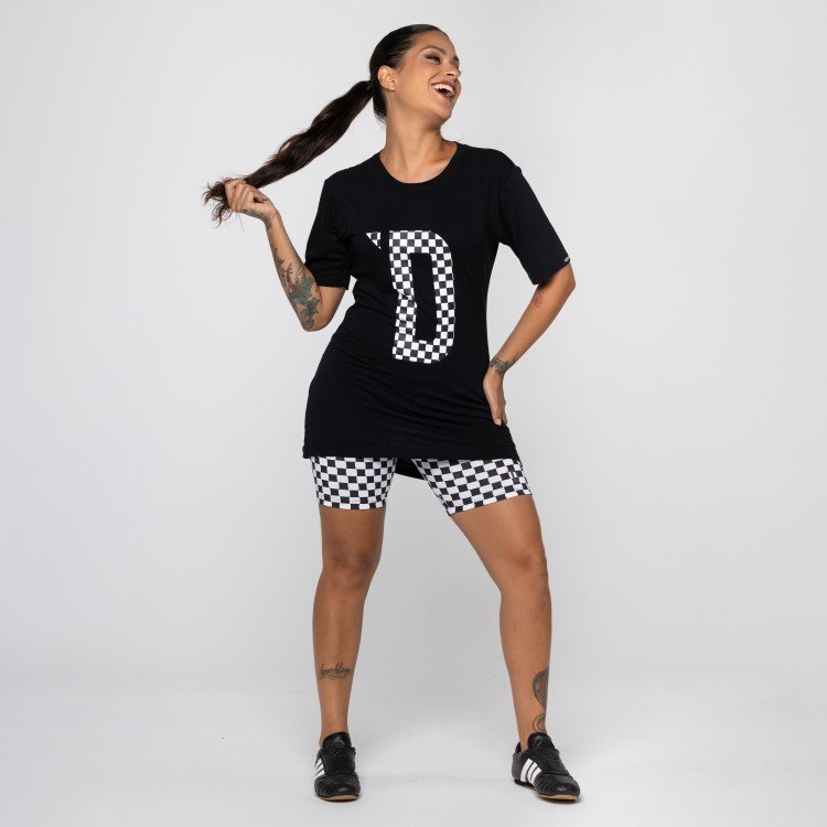 Camiseta D Oversized Checkerboard