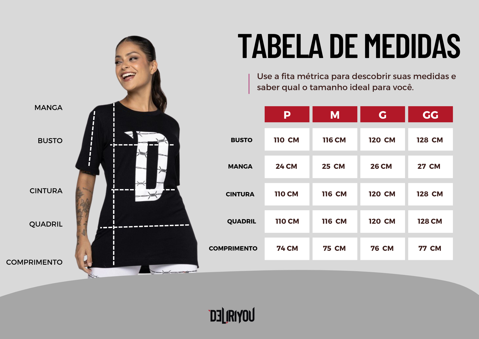 Tabela de medidas
