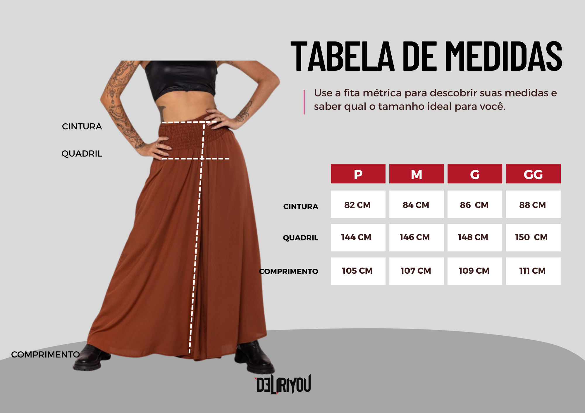 Tabela de medidas