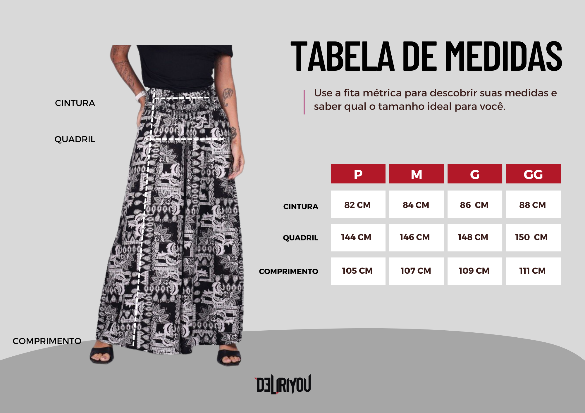 Tabela de medidas
