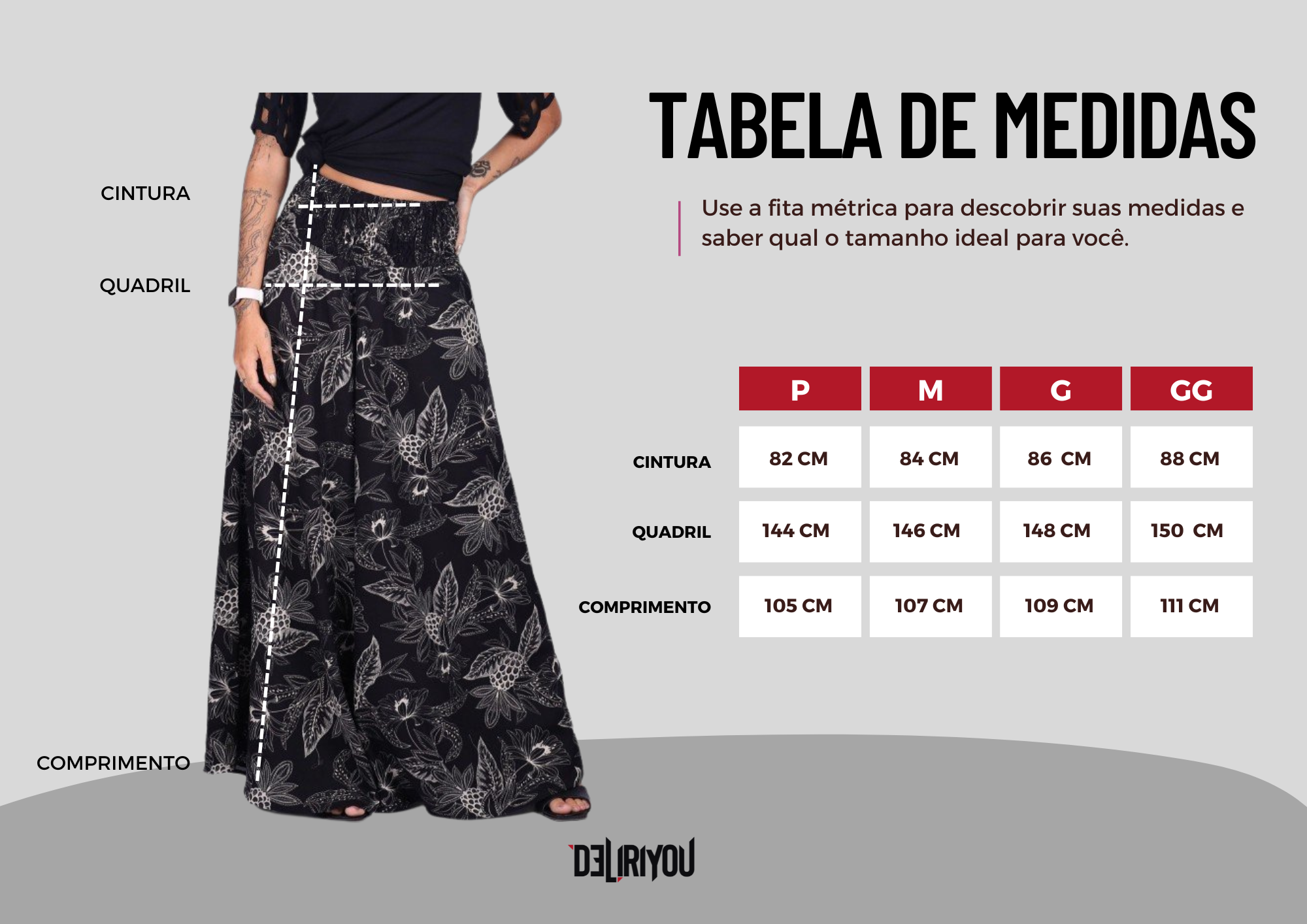 Tabela de medidas