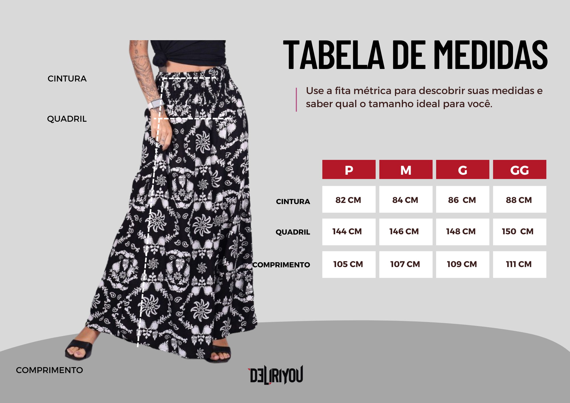 Tabela de medidas