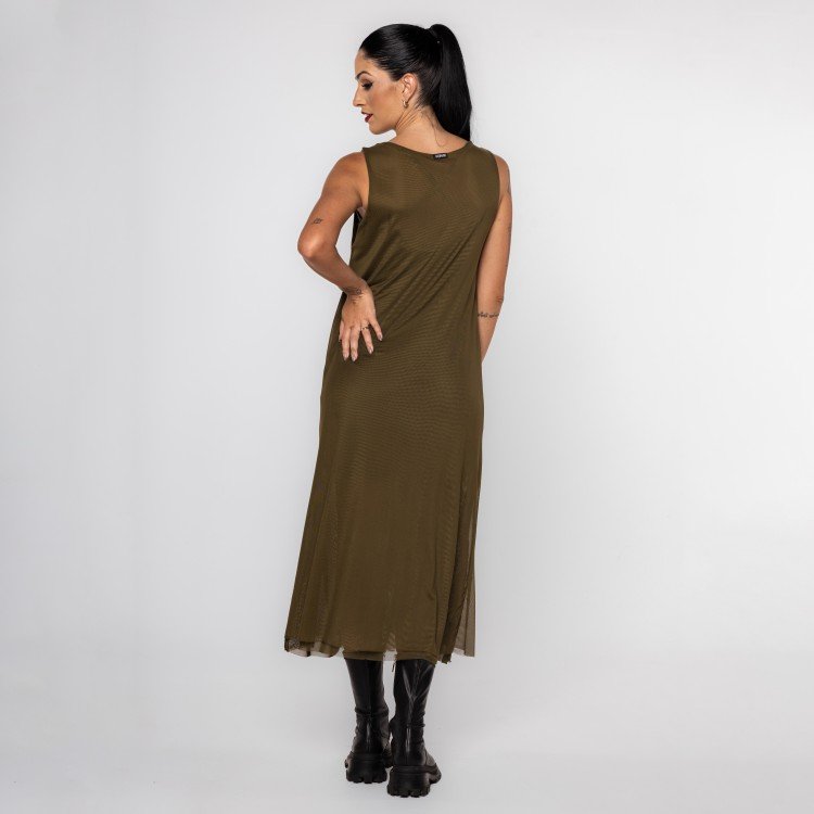 Vestido Verde Tule Essencial