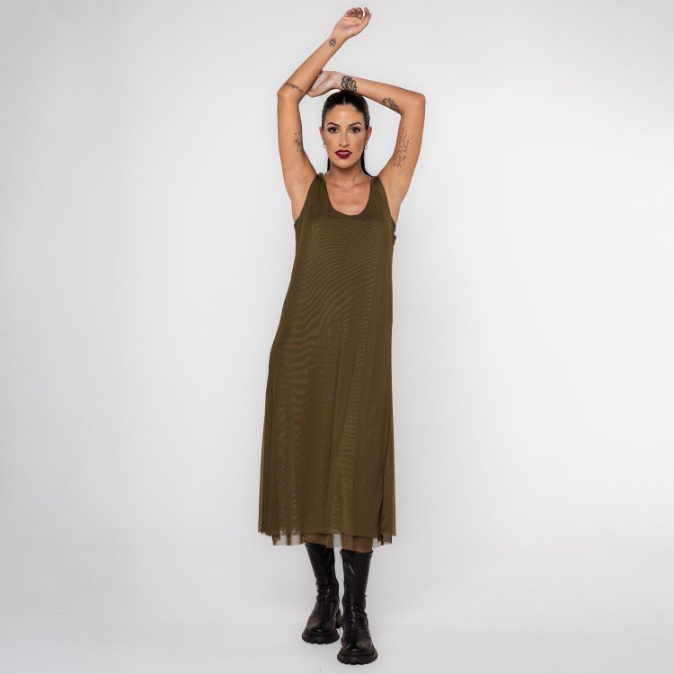 Vestido Verde Tule Essencial