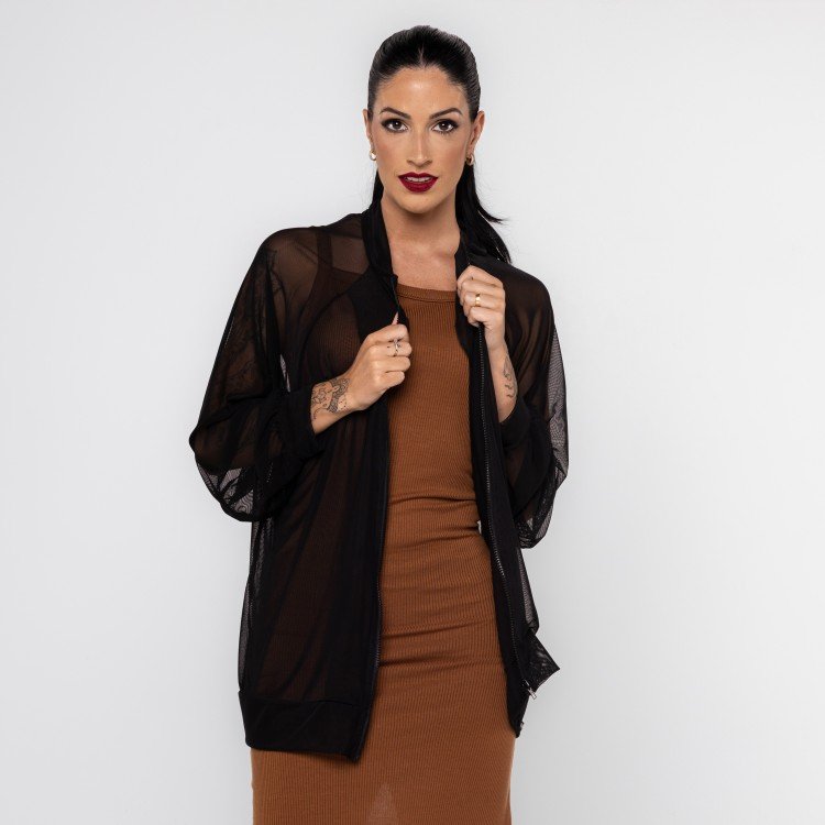 Jaqueta Bomber Tule Vision