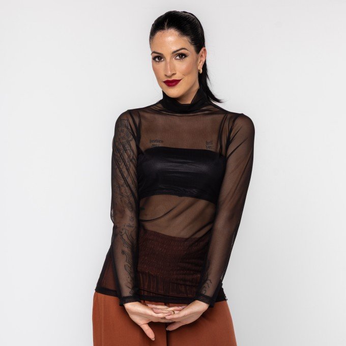 Blusa Cacharrel Tule Black