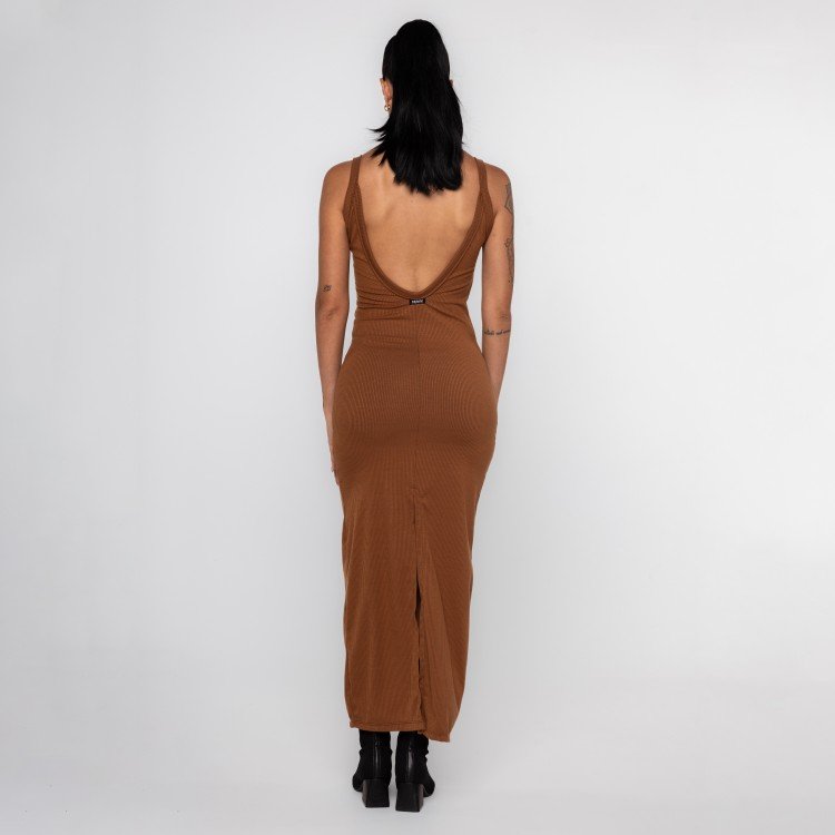 Vestido Brown Rib Deep