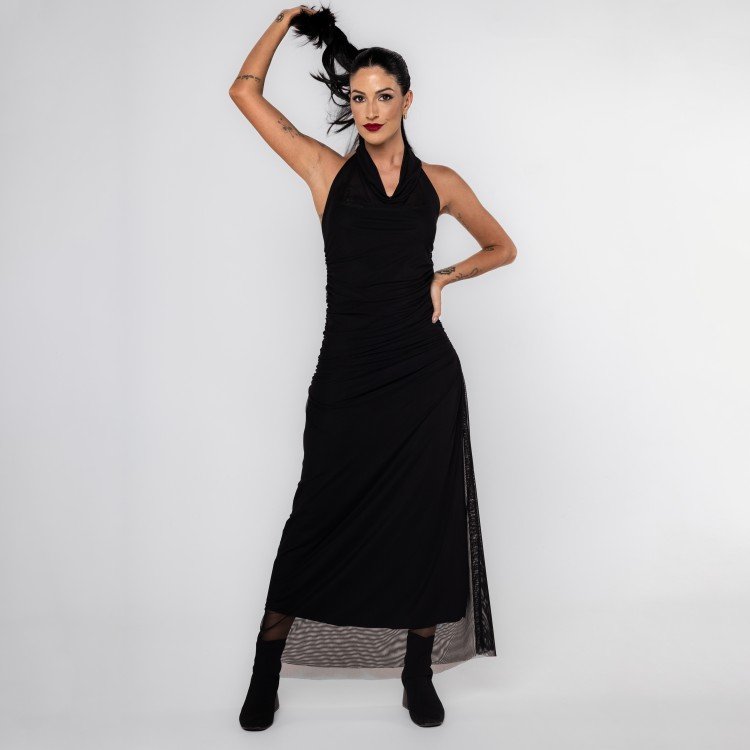 Vestido Tule Frente Única