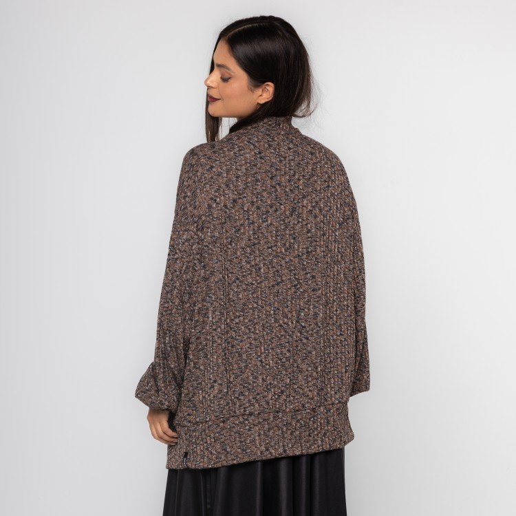 Cardigan Melange Avelã