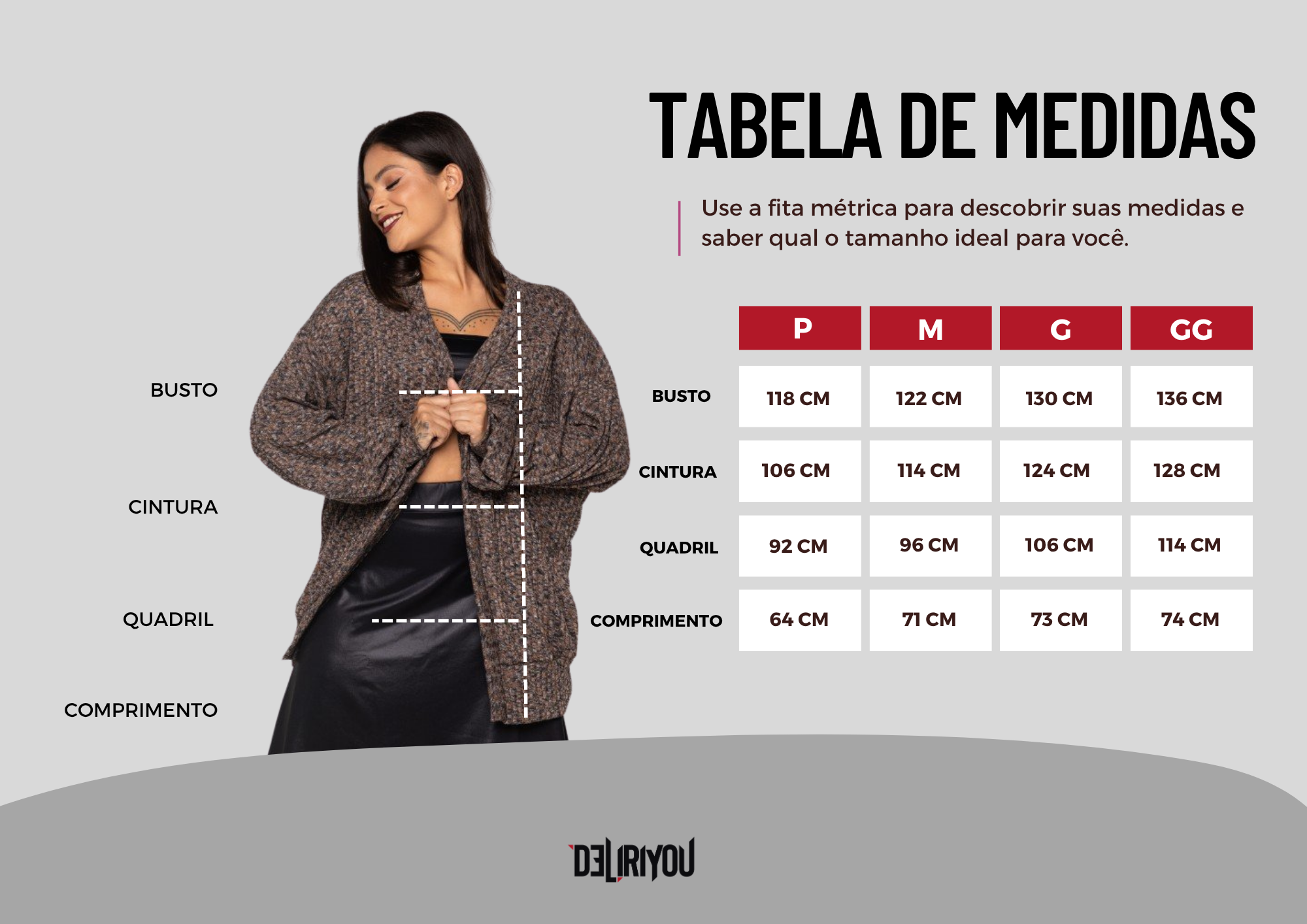 Tabela de medidas