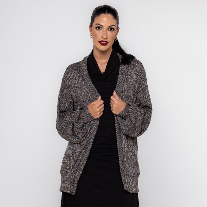 Cardigan Melange Blue