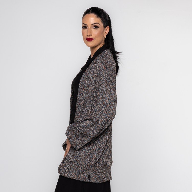 Cardigan Melange Blue