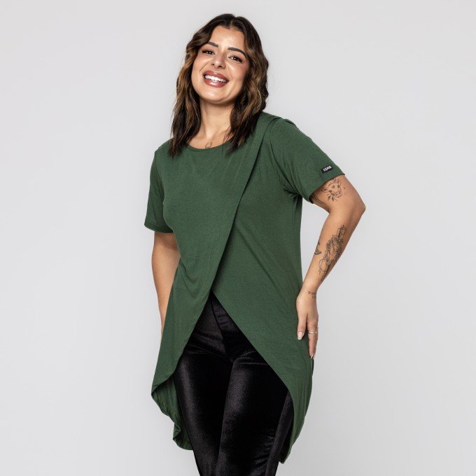Max Blusa Verde Transpassada