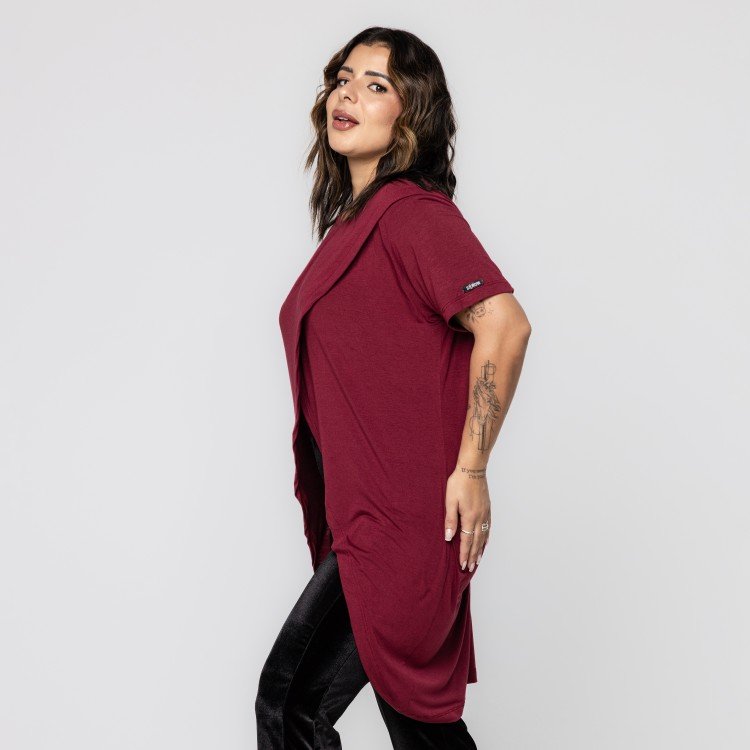 Max Blusa Vinho Transpassada