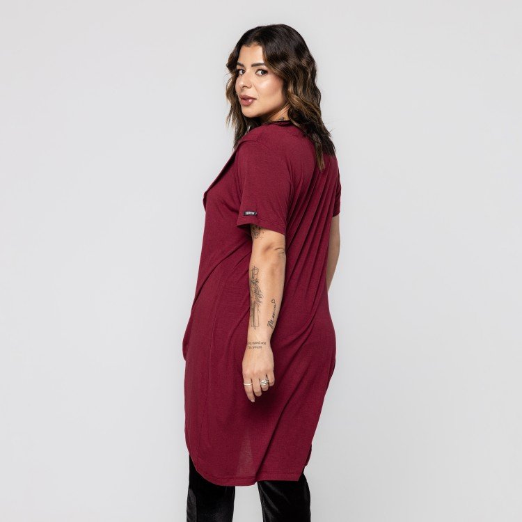 Max Blusa Vinho Transpassada