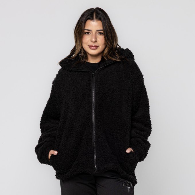 Casaco Black Teddy Com Capuz