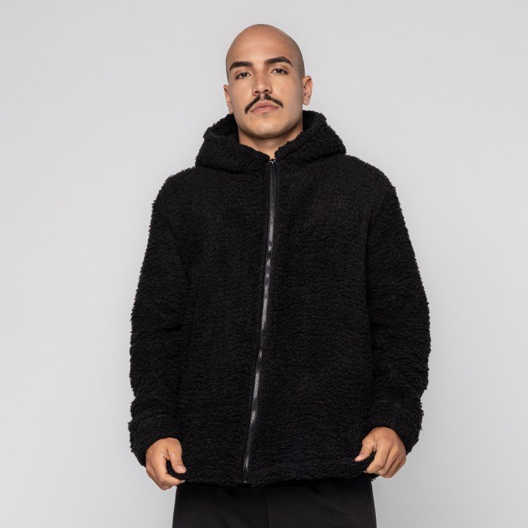 Casaco Black Teddy Com Capuz