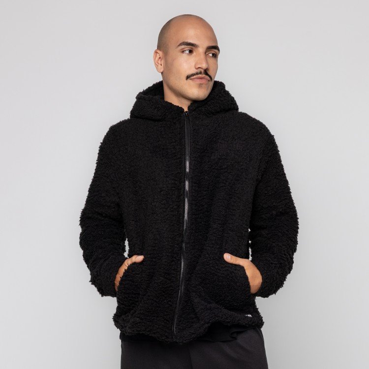 Casaco Black Teddy Com Capuz
