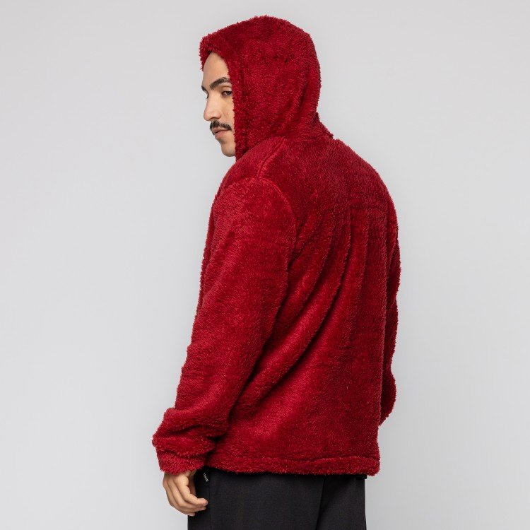 Casaco Red Teddy Com Capuz