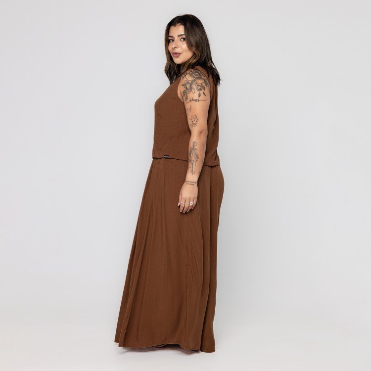 Colete Brown Casual Chic