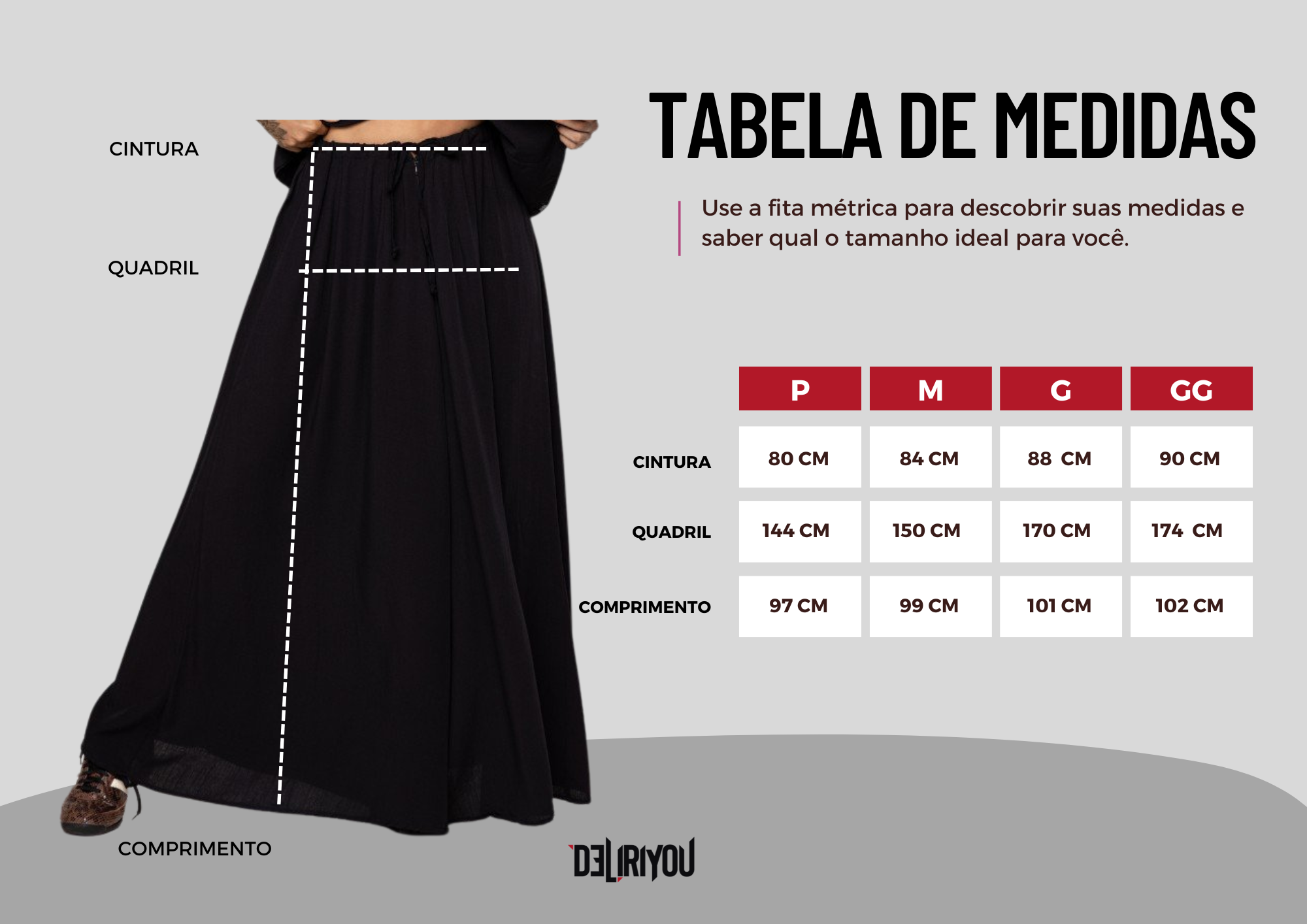 Tabela de medidas