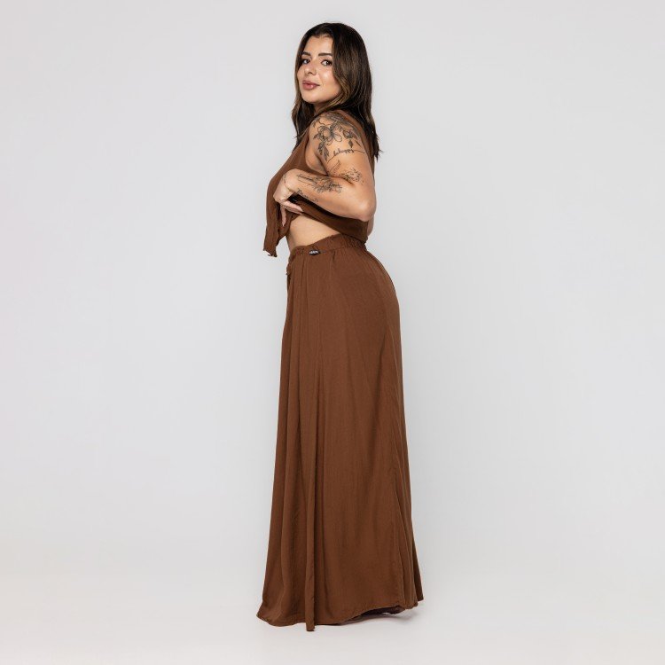 Calça Brown Ribbon Pantalona