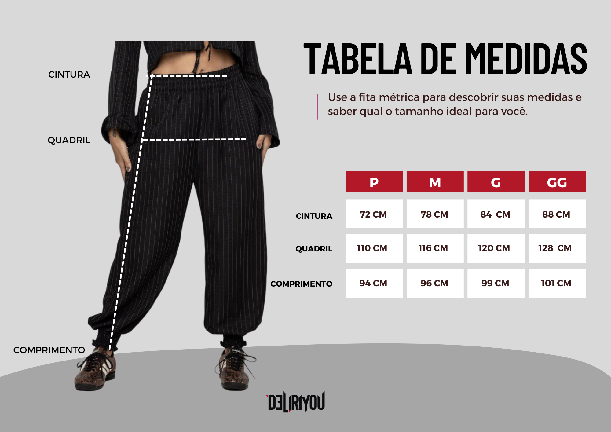 Tabela de medidas
