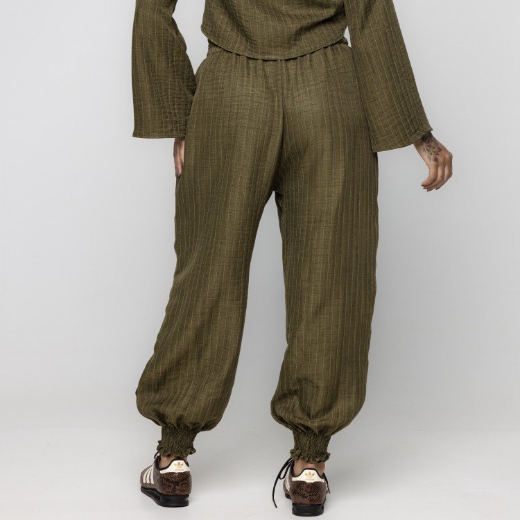 Calça Jogger Risca de Giz Green