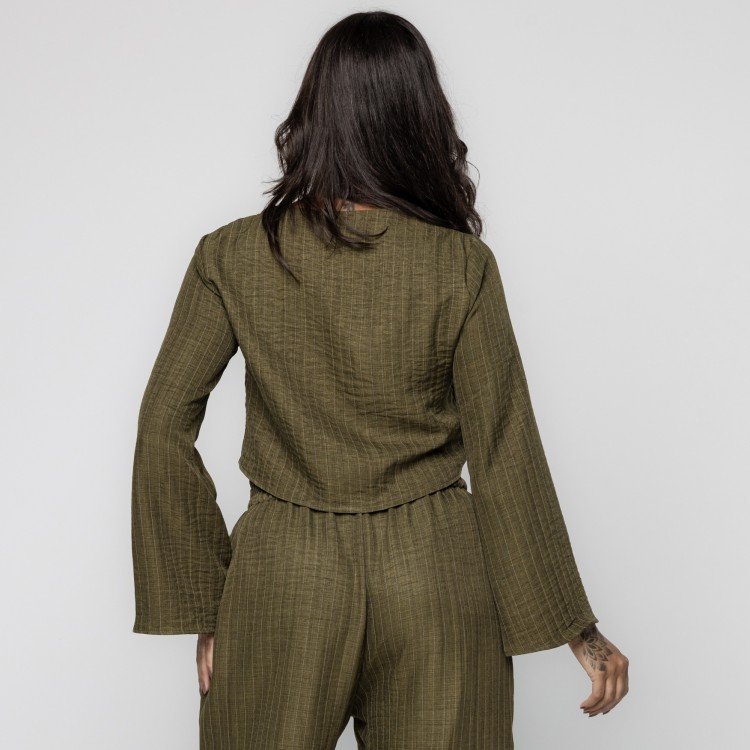 Blusa Risca de Giz Green