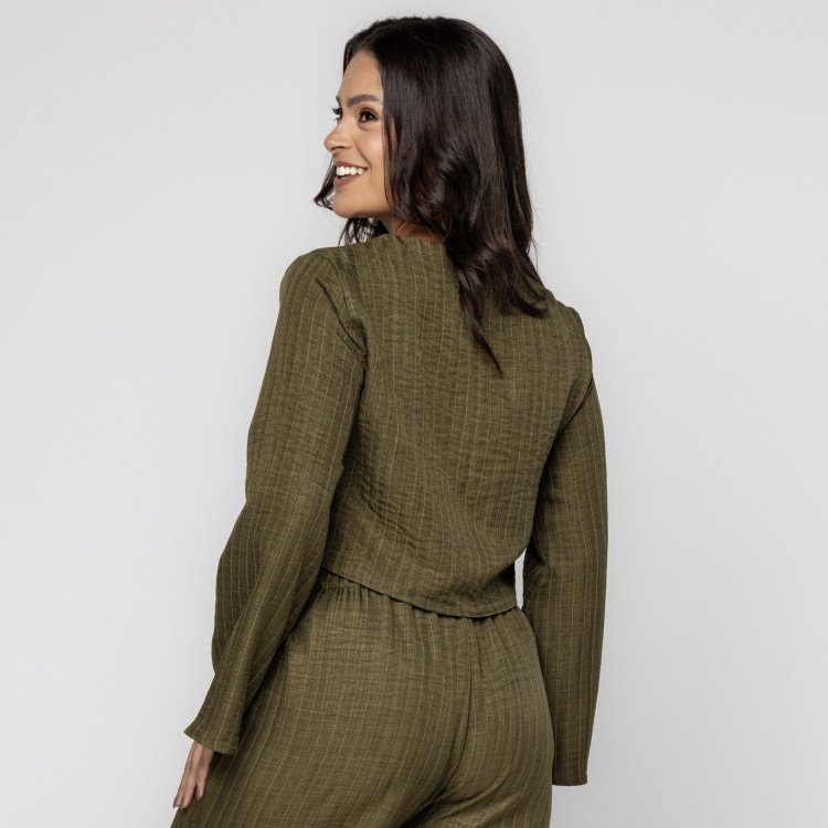 Blusa Risca de Giz Green