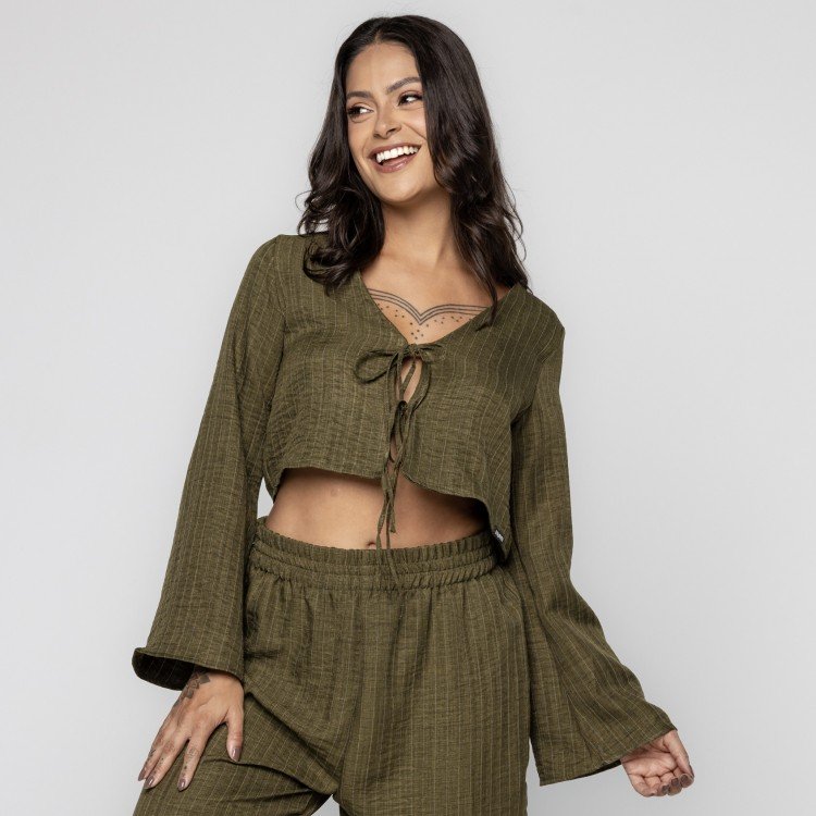 Blusa Risca de Giz Green
