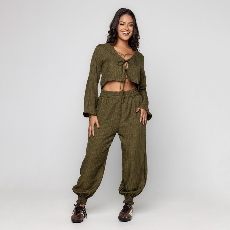 Blusa Risca de Giz Green