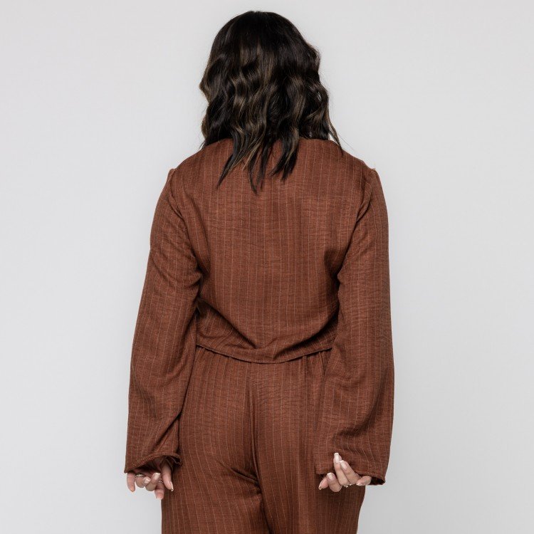 Blusa Risca de Giz Brown
