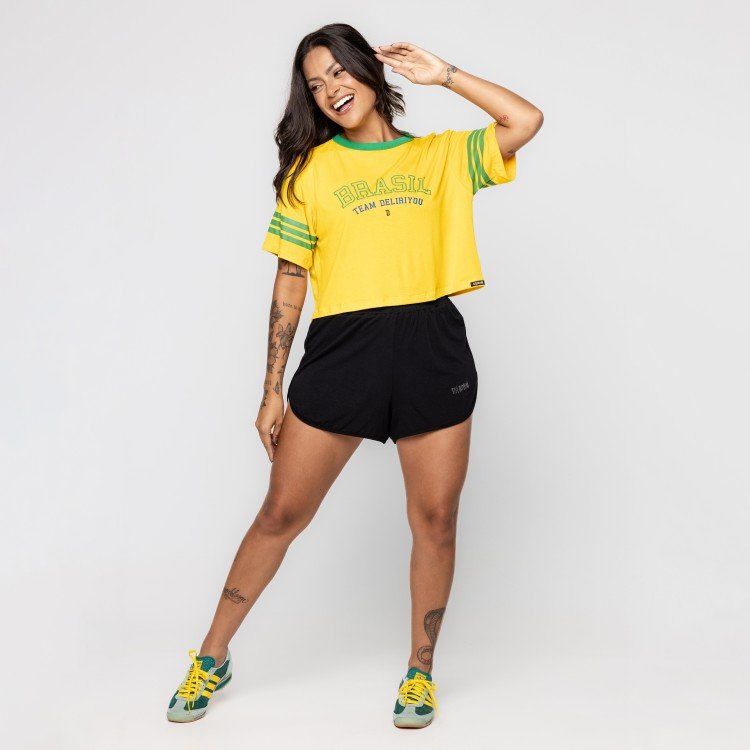 Blusa Amarela Brasil Team Deliriyou